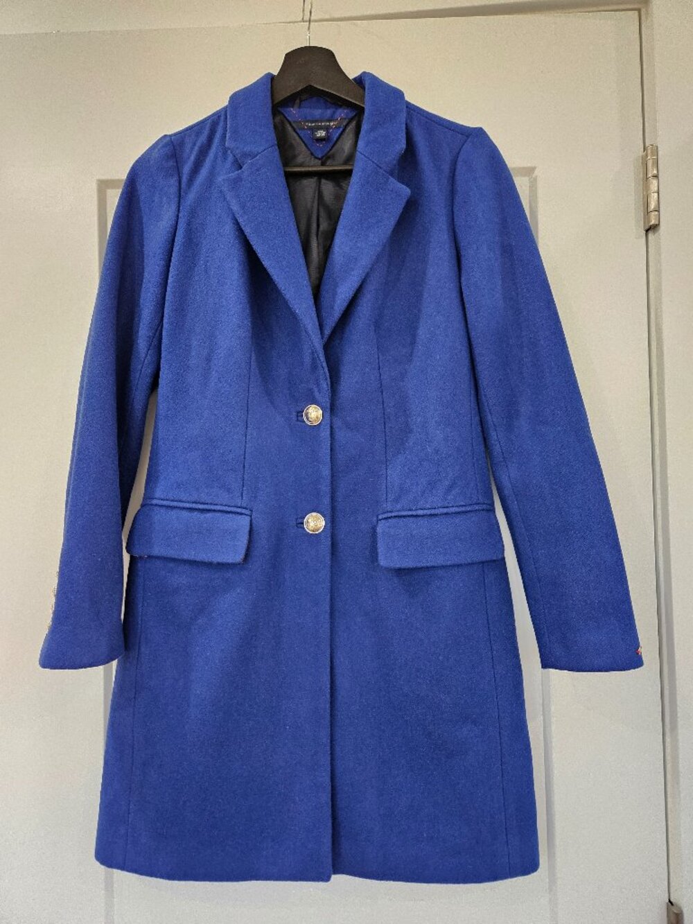 Blue wool blend jacket